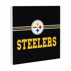 Pittsburgh Steelers Wood Wall Sign, 12x12, NFL, Home
