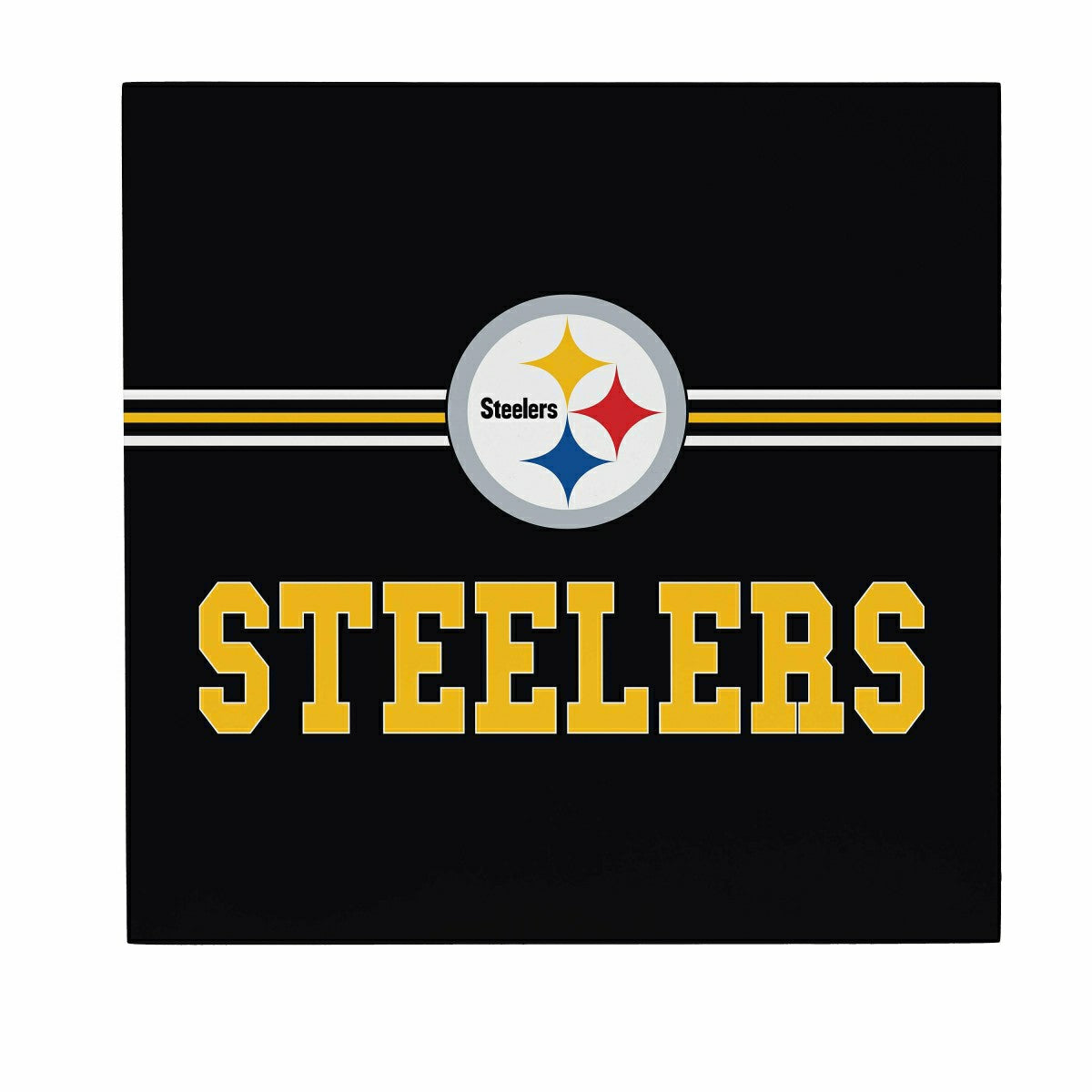 Pittsburgh Steelers Wood Wall Sign, 12x12, NFL, Home