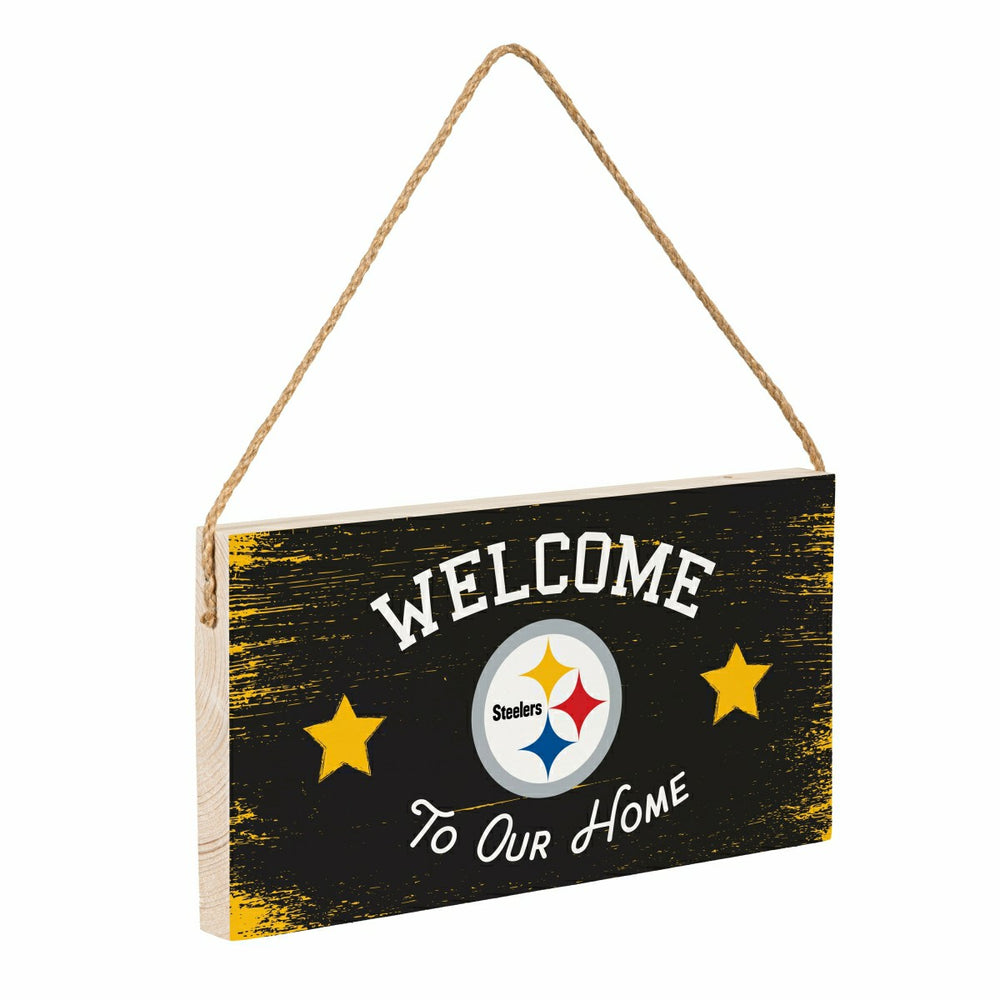 Pittsburgh Steelers Wood Wall Sign, 6x11, NFL, Home