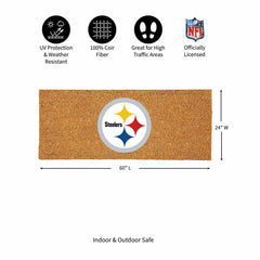 Pittsburgh Steelers Extra Large Full Color Coir Mat, 60"x24", NFL