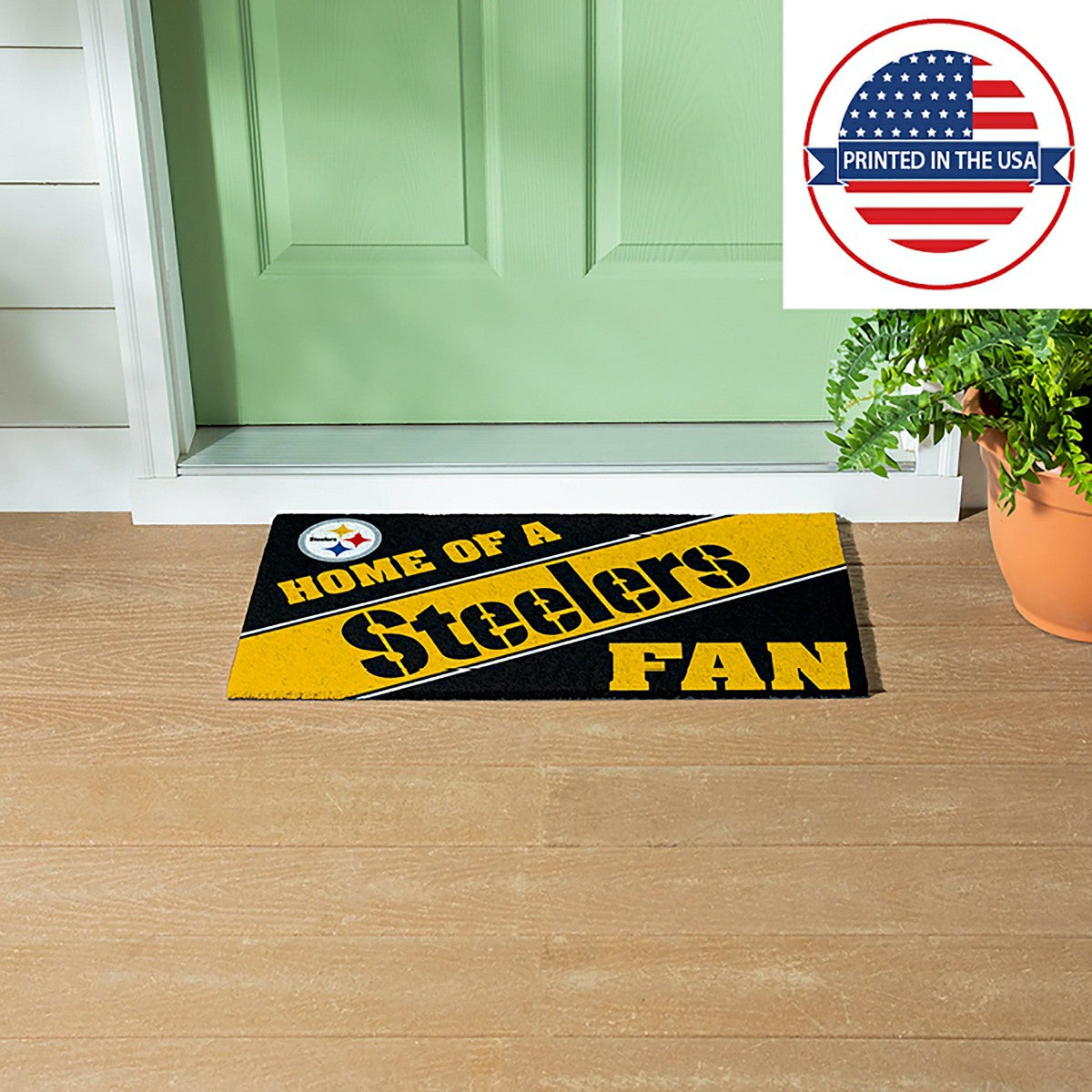 Pittsburgh Steelers, PVC Mat COLOR, Home of a Fan, NFL