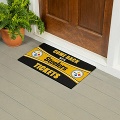 28" x 16" PVC Trapper Mat, Come Back with Tickets, Pittsburgh Steelers, NFL