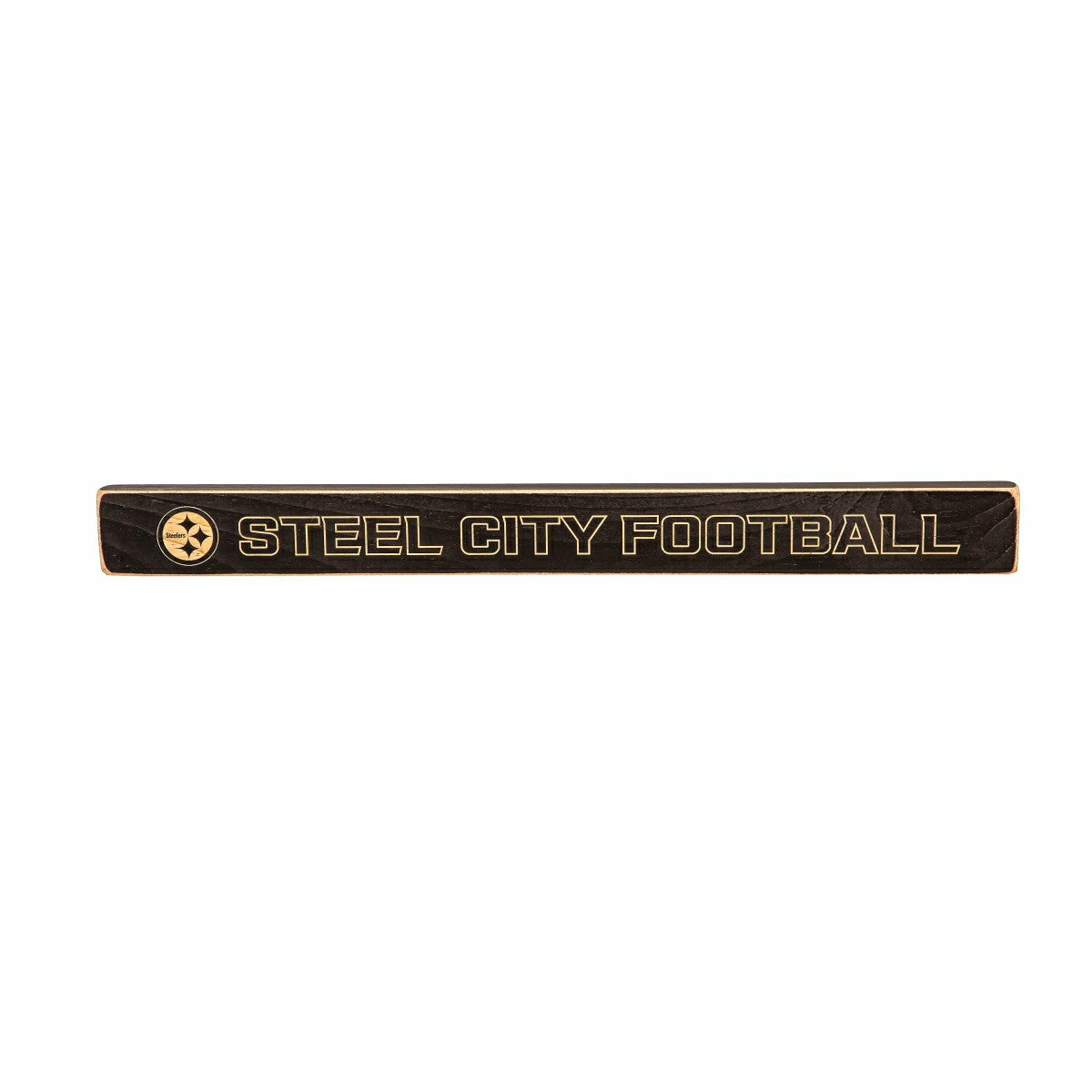 Pittsburgh Steelers Engraved Wood Sign, 1.5" x 18", NFL, Home