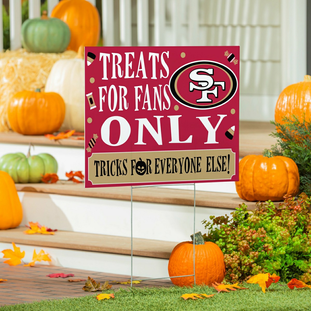 San Francisco 49ers Yard Sign, Halloween Treats for Fans, NFL, Home