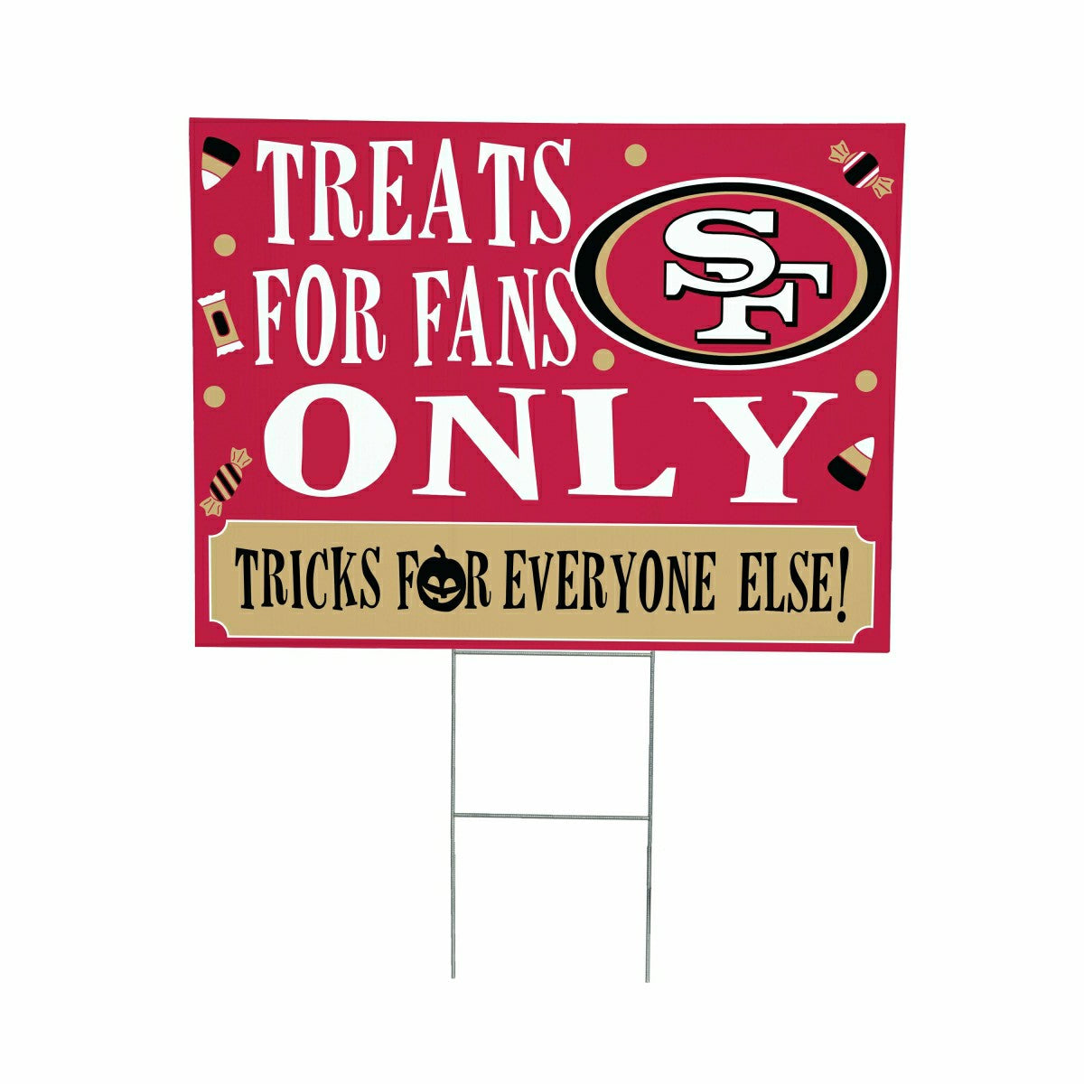 San Francisco 49ers Yard Sign, Halloween Treats for Fans, NFL, Home
