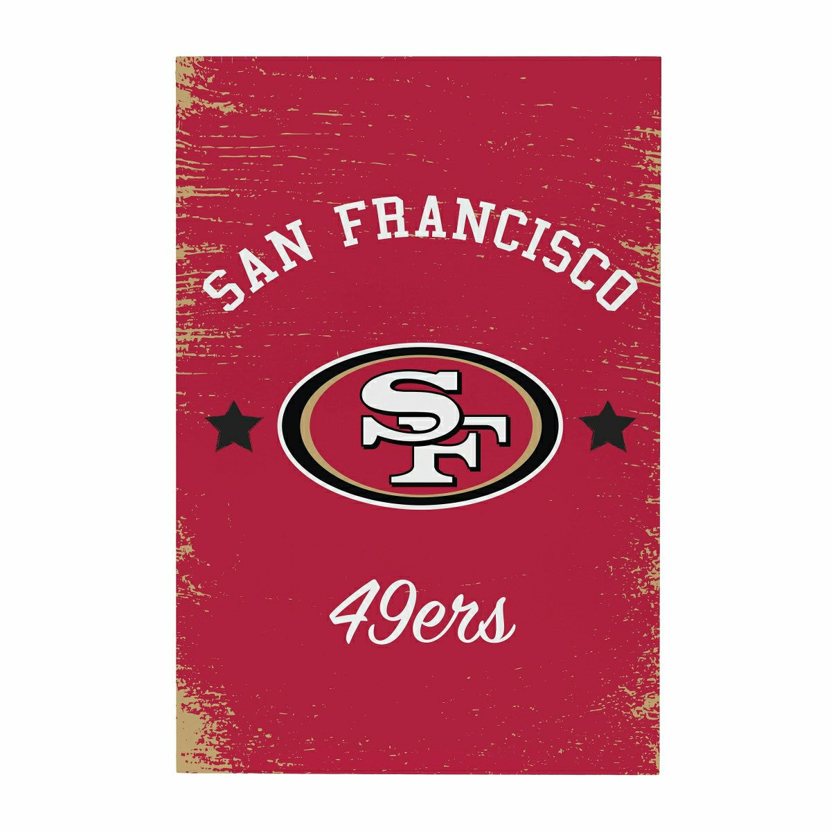 San Francisco 49ers Wood Wall Sign, 16x24, NFL, Home