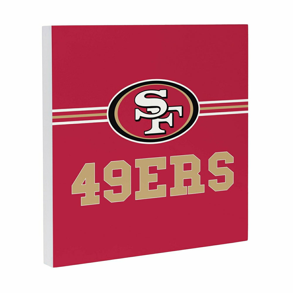 San Francisco 49ers Wood Wall Sign, 12x12, NFL, Home
