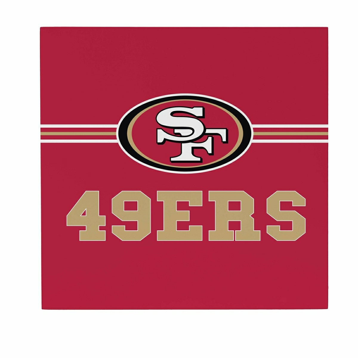 San Francisco 49ers Wood Wall Sign, 12x12, NFL, Home