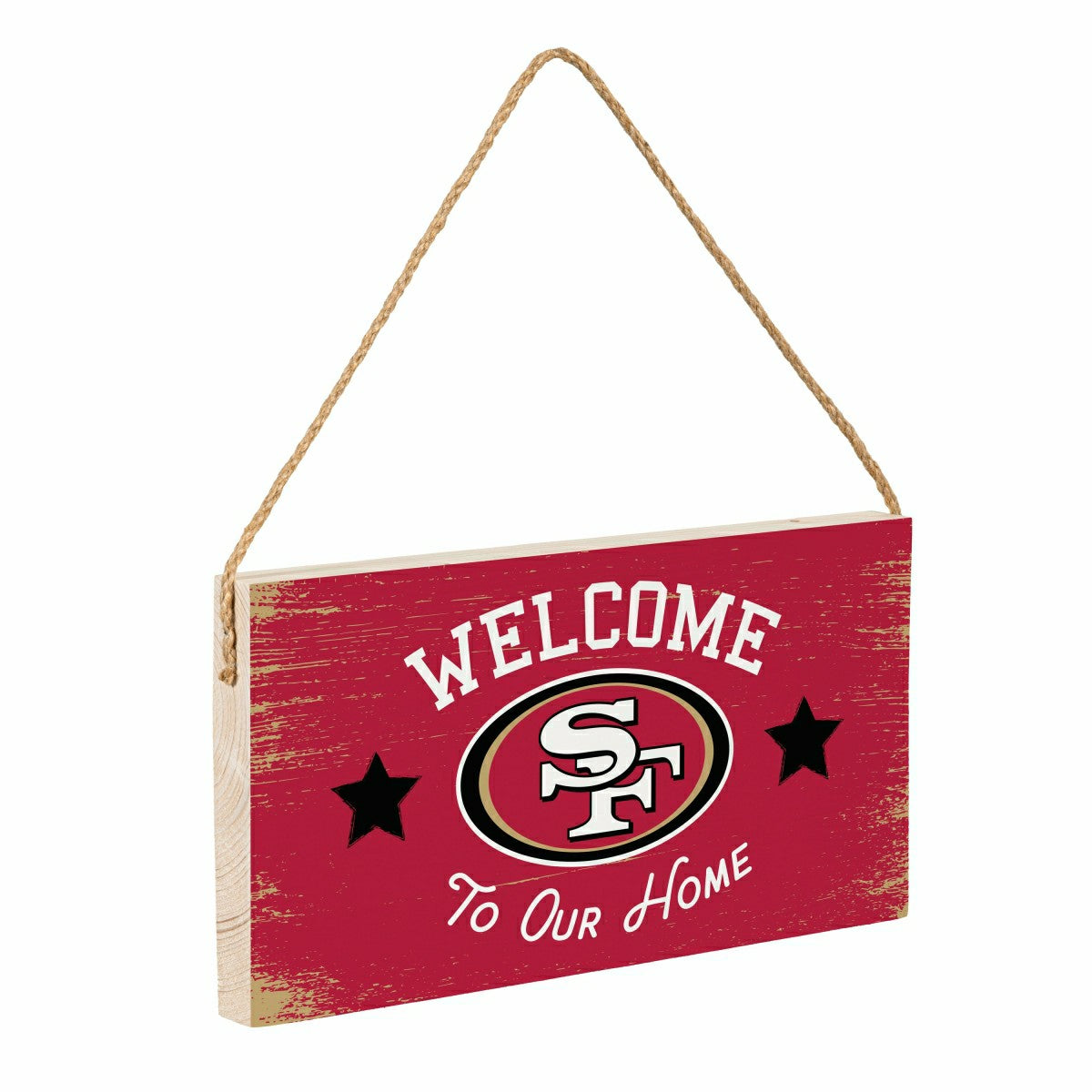 San Francisco 49ers Wood Wall Sign, 6x11, NFL, Home