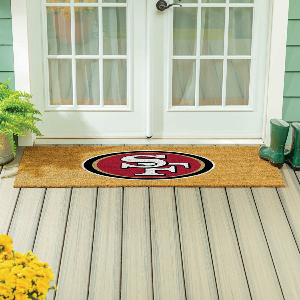 San Francisco 49ers Extra Large Full Color Coir Mat, 60"x24", NFL