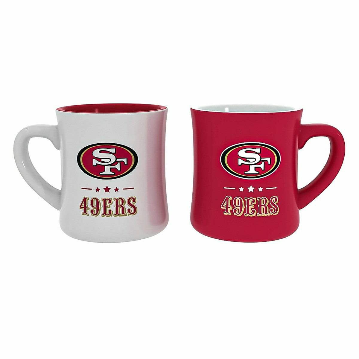 San Francisco 49ers 10oz Ceramic Cup Set, 2pc, NFL