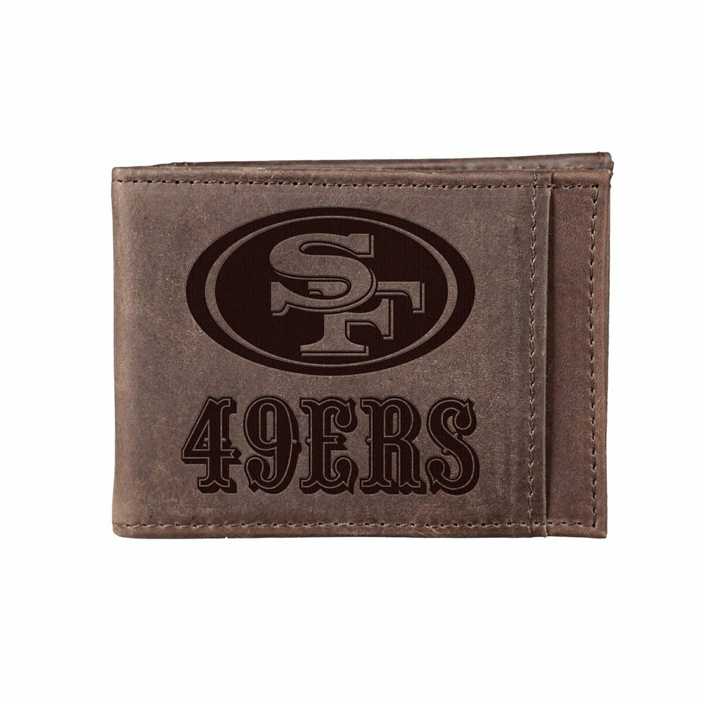 Front Pocket Wallet w/ RFID Blocking, San Francisco 49ers, Brown, NFL, Home