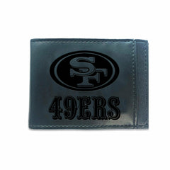 Front Pocket Wallet w/ RFID Blocking, San Francisco 49ers, Black, NFL, Home