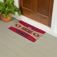 28" x 16" PVC Trapper Mat, Come Back with Tickets, San Francisco 49ers, NFL