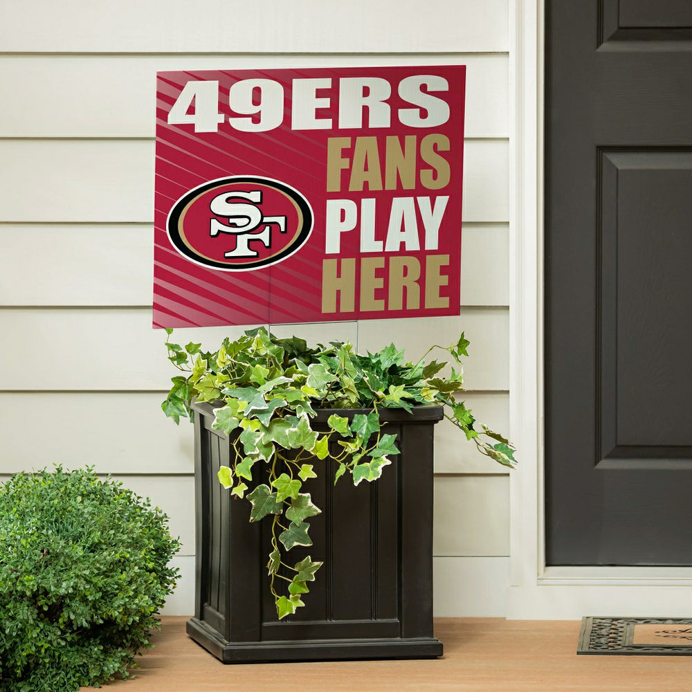 San Francisco 49ers Coroplast Yard Sign "Fans Play Here", NFL, Home