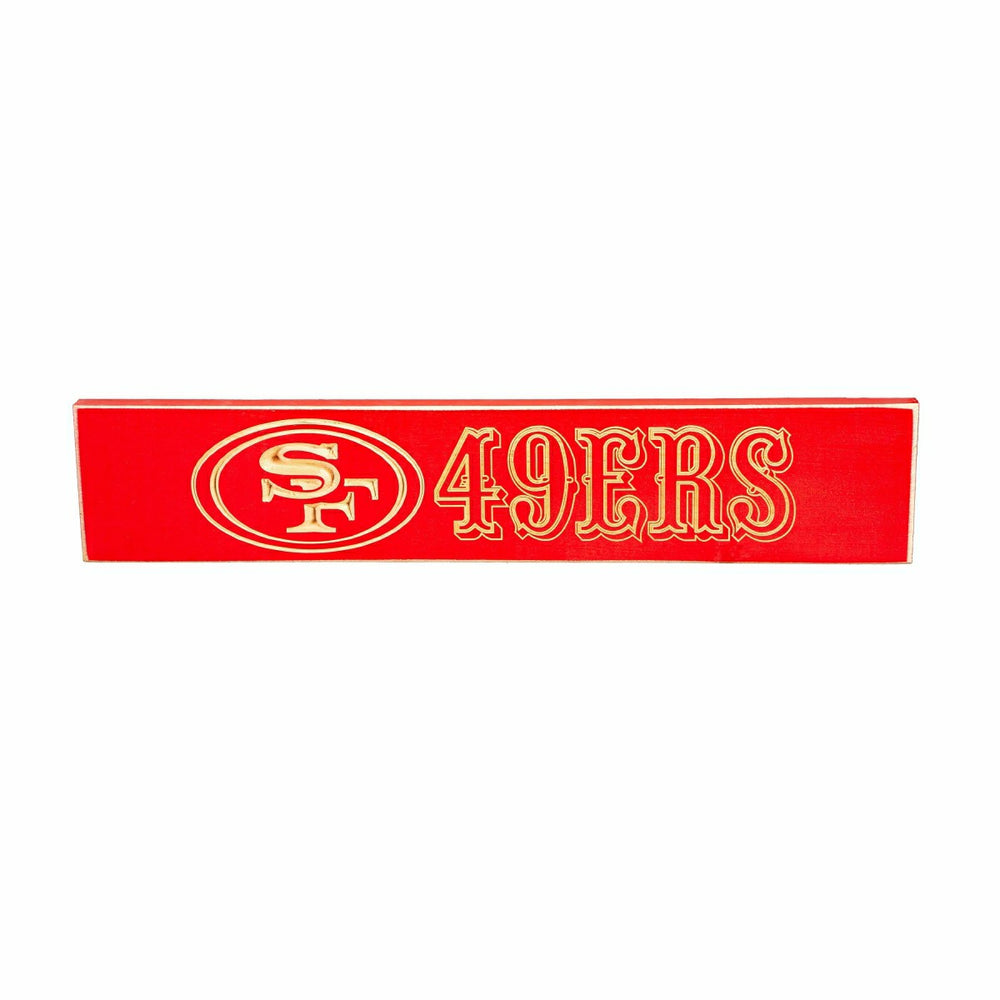 San Francisco 49ers Engraved Wood Sign, 49ers 3.5" x 18", NFL, Home