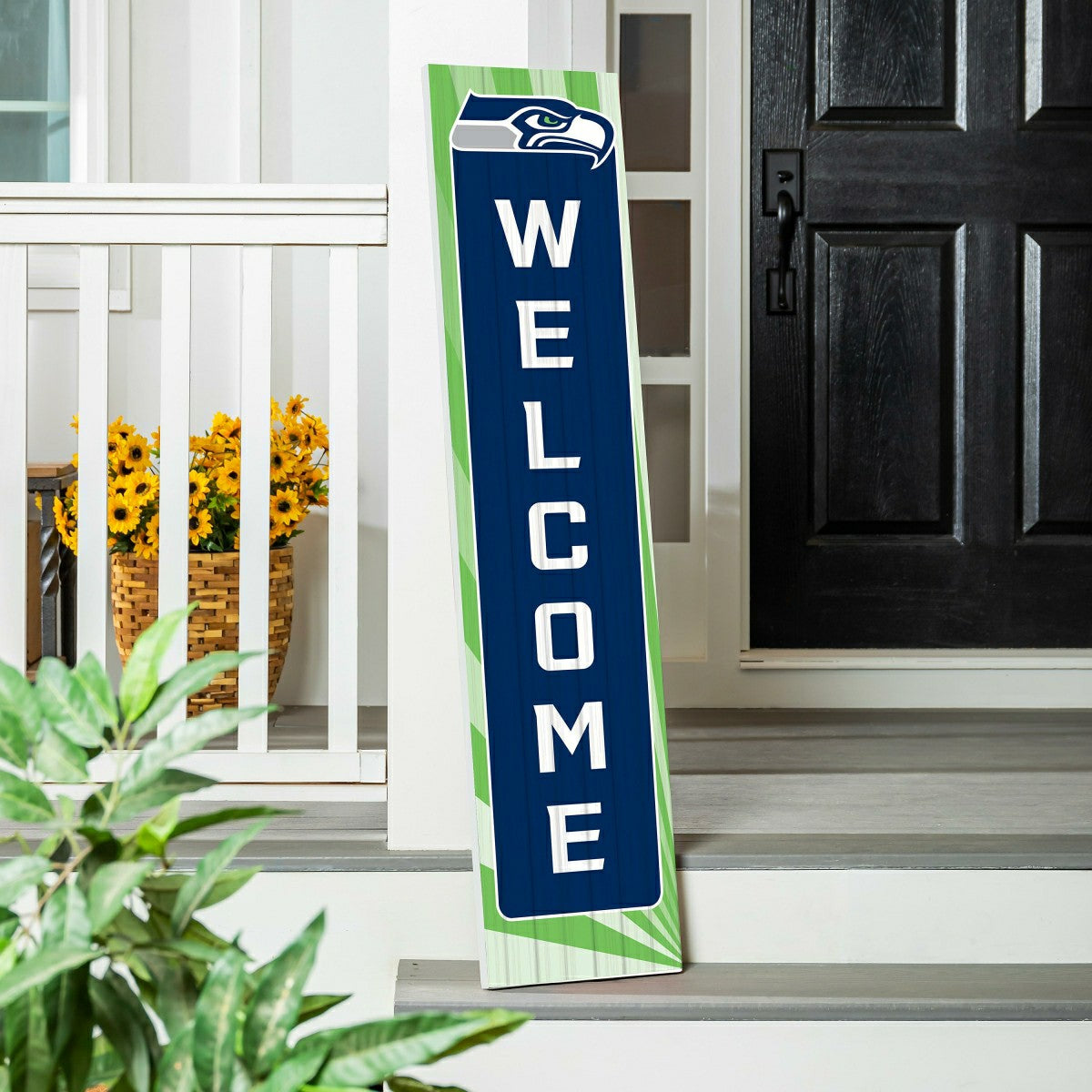 Seattle Seahawks Summer Seasonal Single Sided Large Leaner, 46", NFL, Home