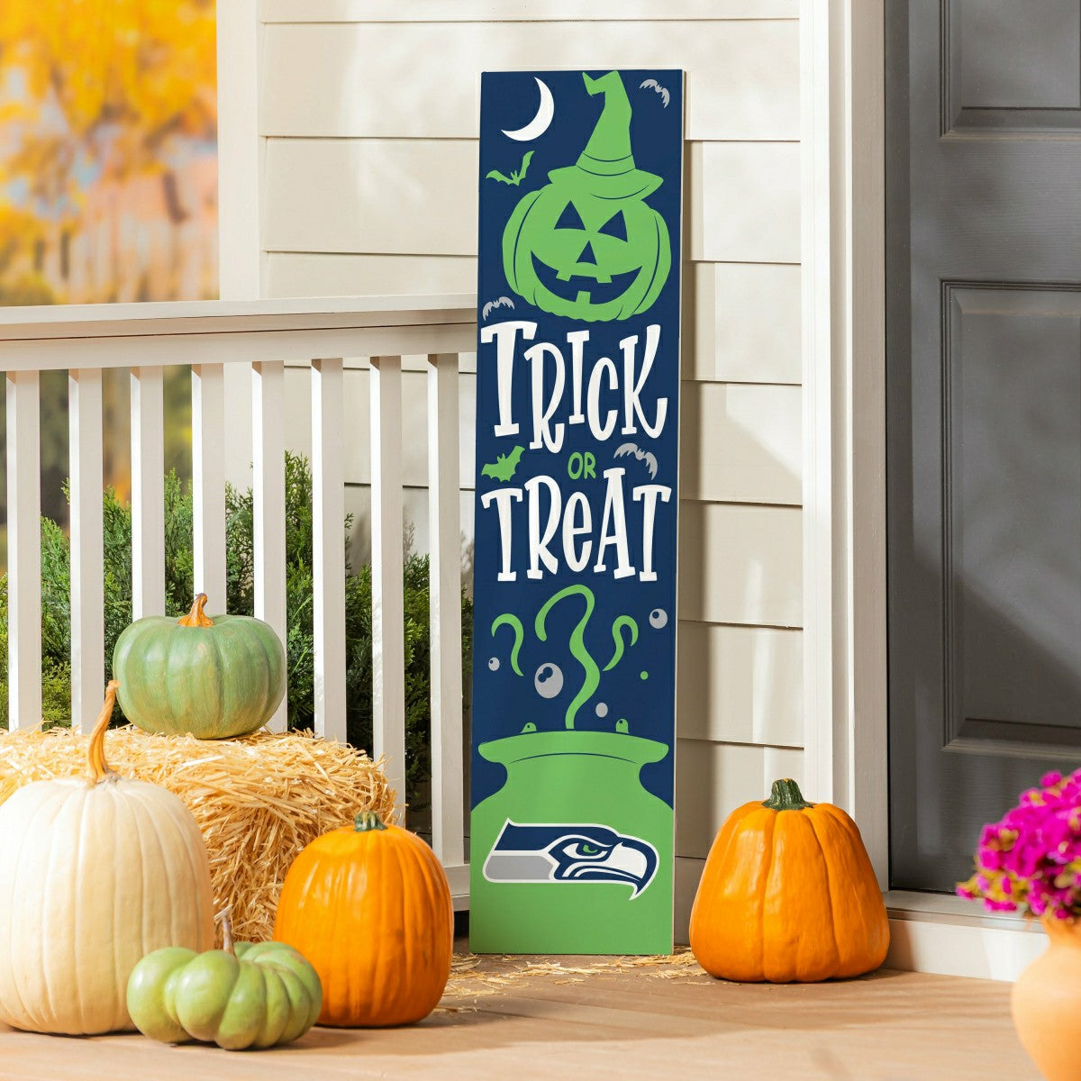 47" Double Sided Leaner, Seattle Seahawks, Halloween, NFL, Home