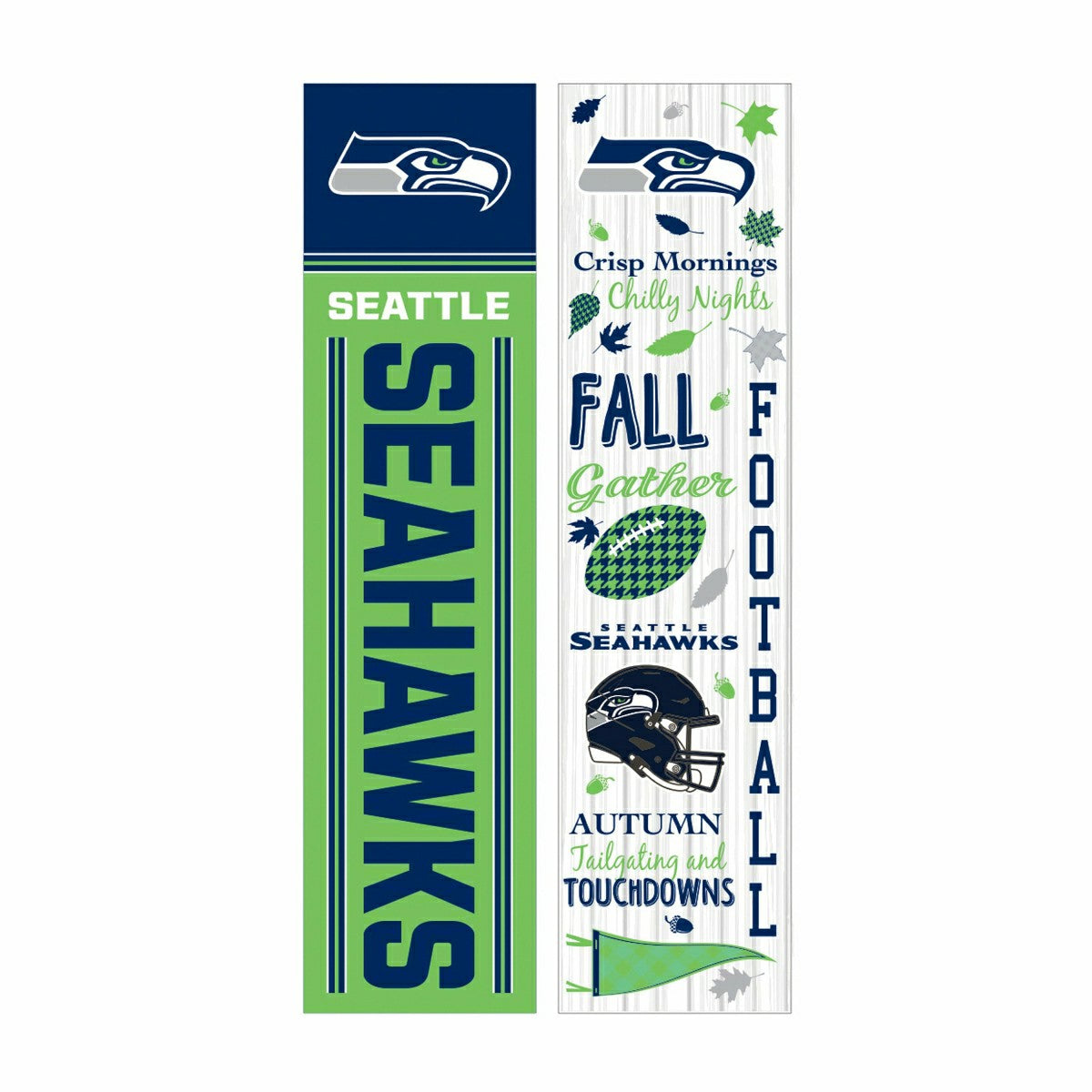 46" Double Sided Leaner, Seattle Seahawks, Fall Seasonal, NFL, Home