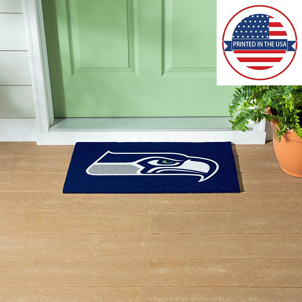 Full Color PVC Mat, 16" x 28", Seattle Seahawks, NFL
