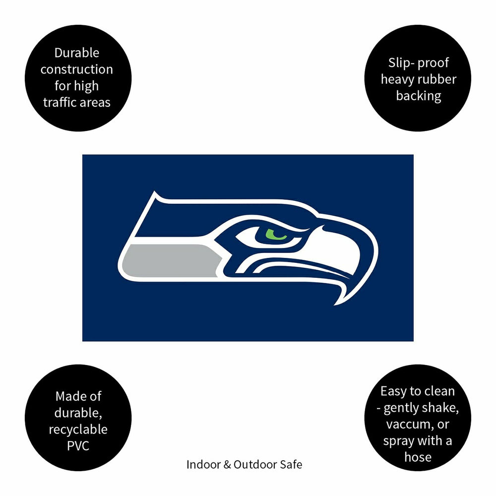 Full Color PVC Mat, 16" x 28", Seattle Seahawks, NFL