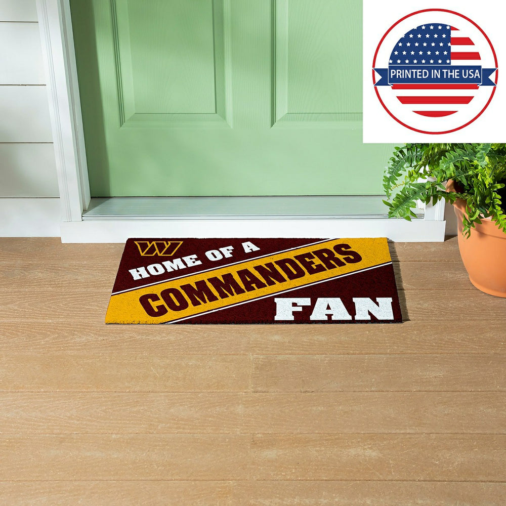 Washington Commanders, PVC Mat COLOR, Home of a Fan, NFL