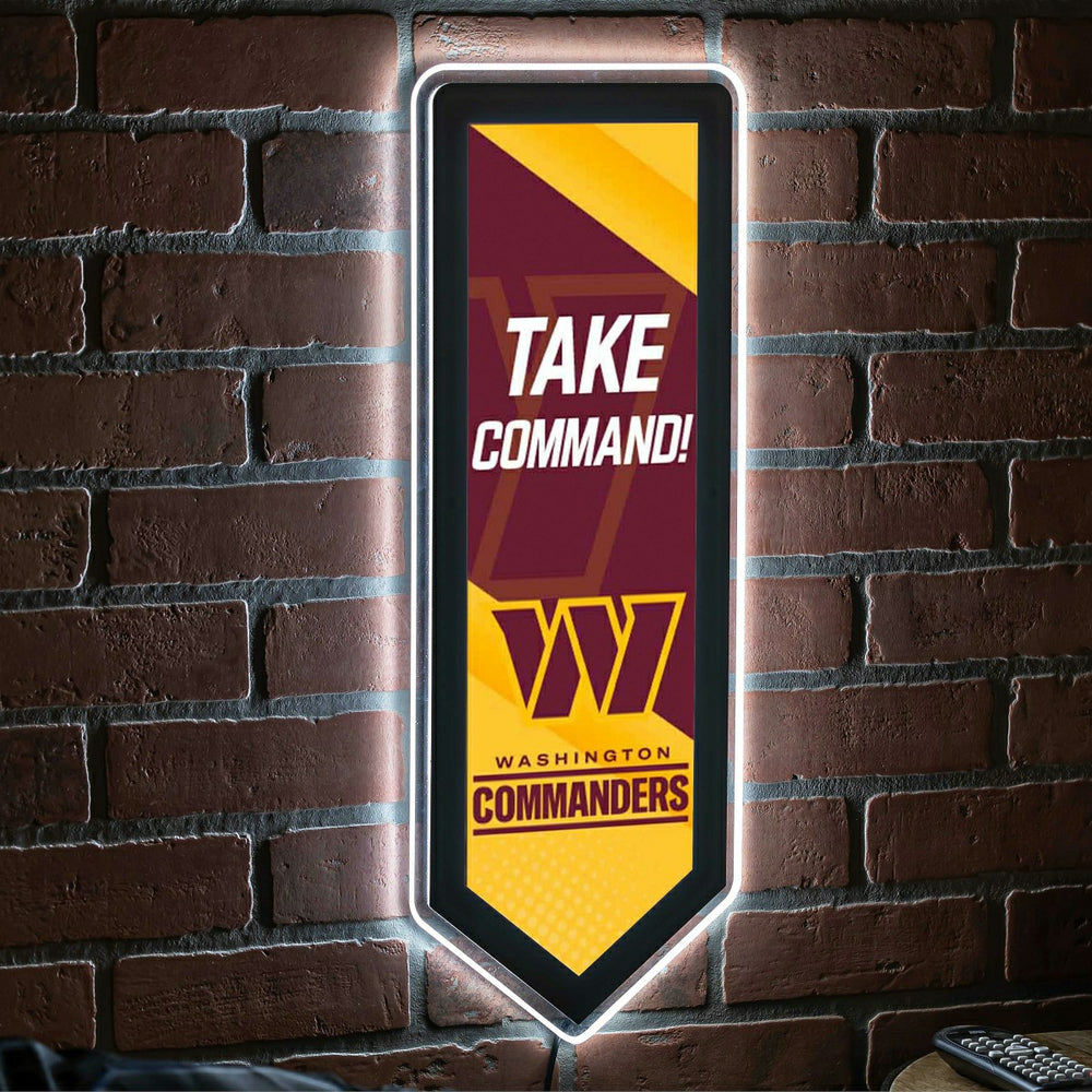 LED Wall Decor, Pennant, Washington Commanders, NFL, Home
