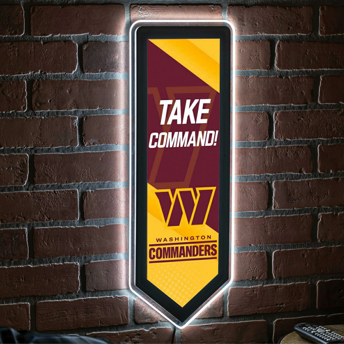 LED Wall Decor, Pennant, Washington Commanders, NFL, Home