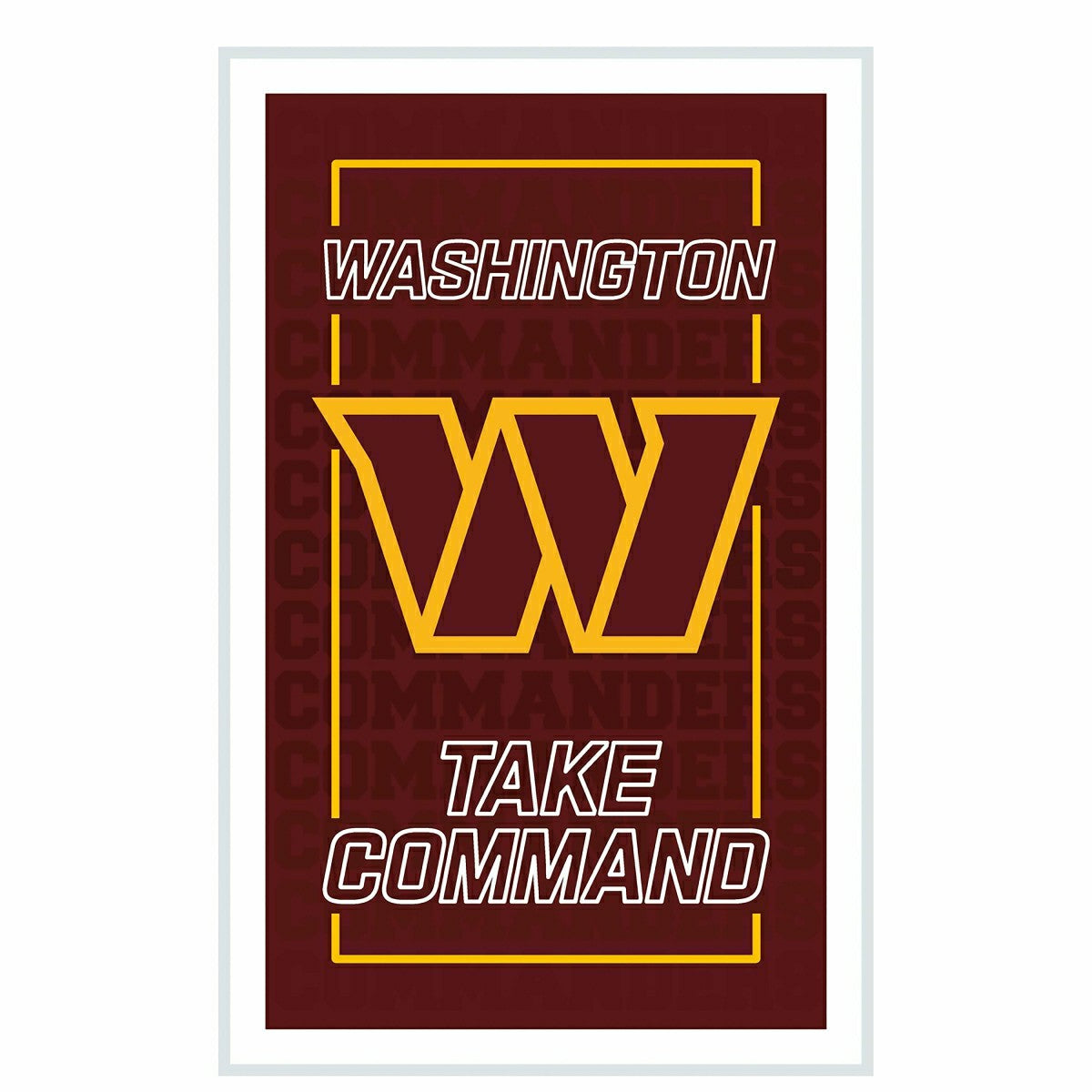 Washington Commanders NFL Football Rectangle Neolite LED Decor, NFL, Home