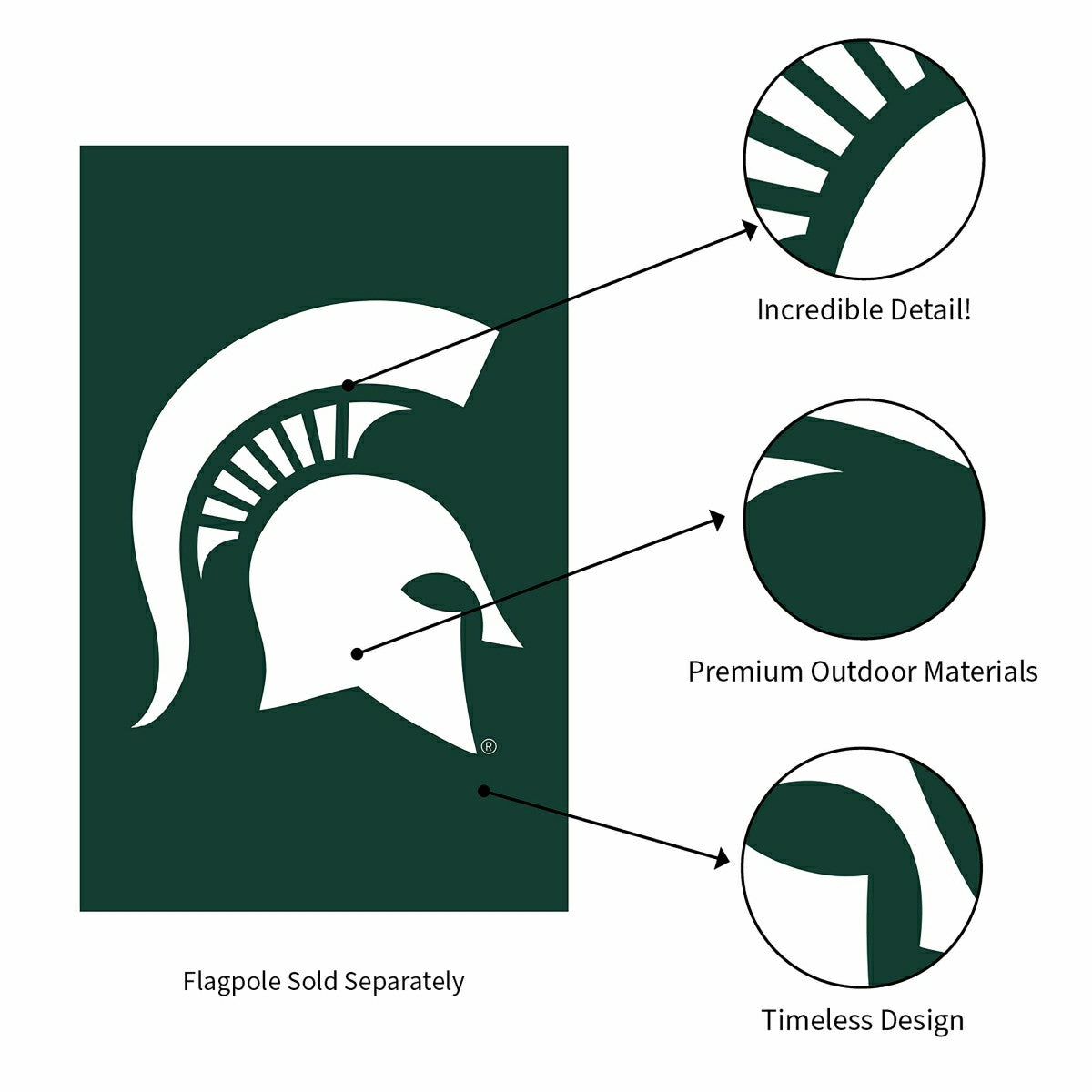 Michigan State University Applique House Flag, Home, Collegiate
