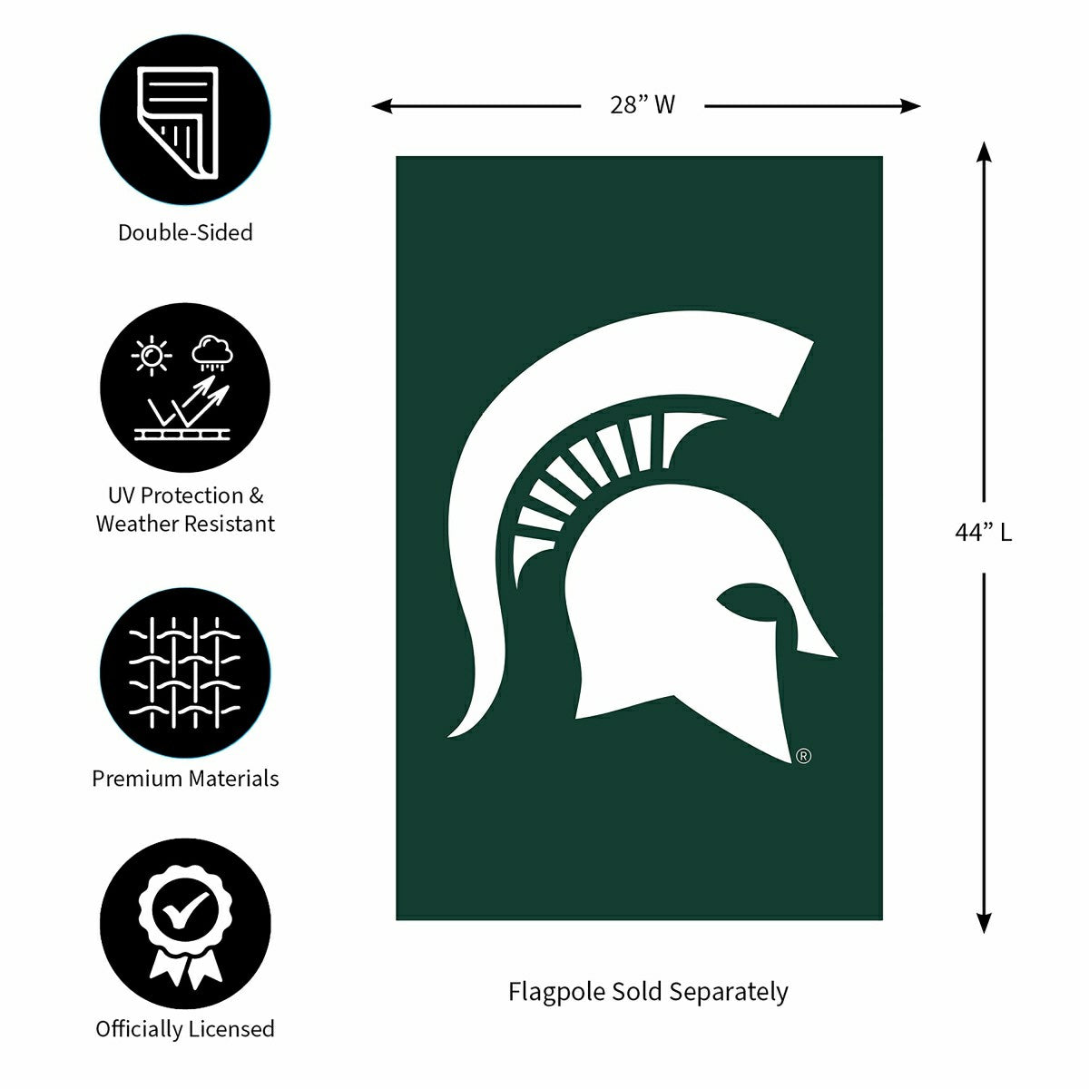 Michigan State University Applique House Flag, Home, Collegiate