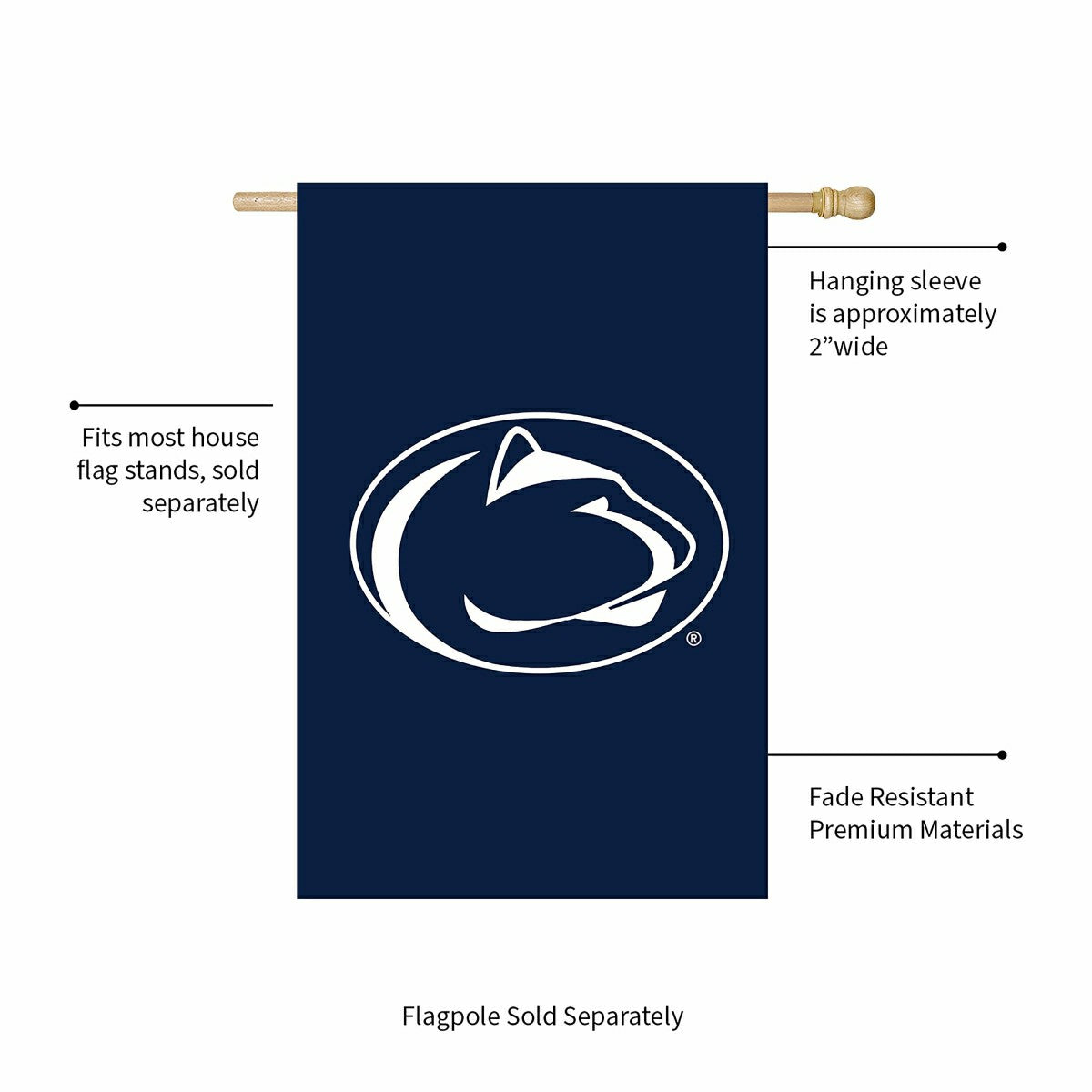 Applique Flag, Reg, Penn State, Home, Collegiate
