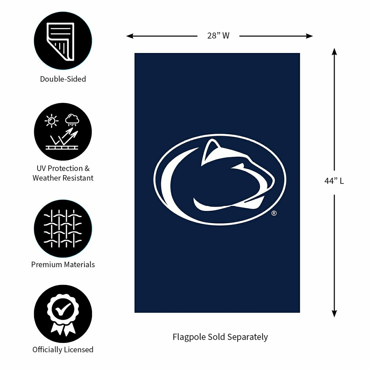 Applique Flag, Reg, Penn State, Home, Collegiate
