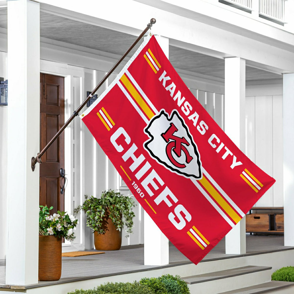 Kansas City Chiefs Single Sided Estate Flag with 2 Grommets, 3'x5', Home