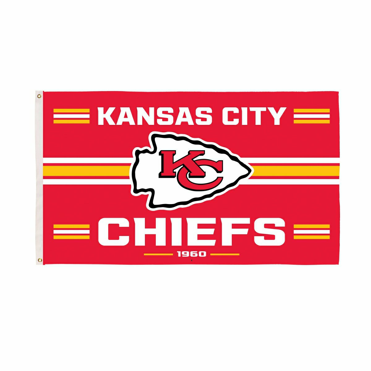 Kansas City Chiefs Single Sided Estate Flag with 2 Grommets, 3'x5', Home