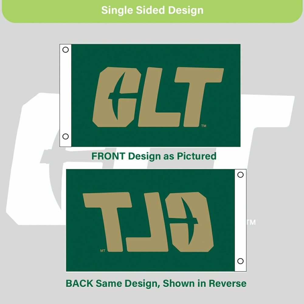 University of North Carolina, Charlotte Single Sided Flag w/ 2 Grommet, Home