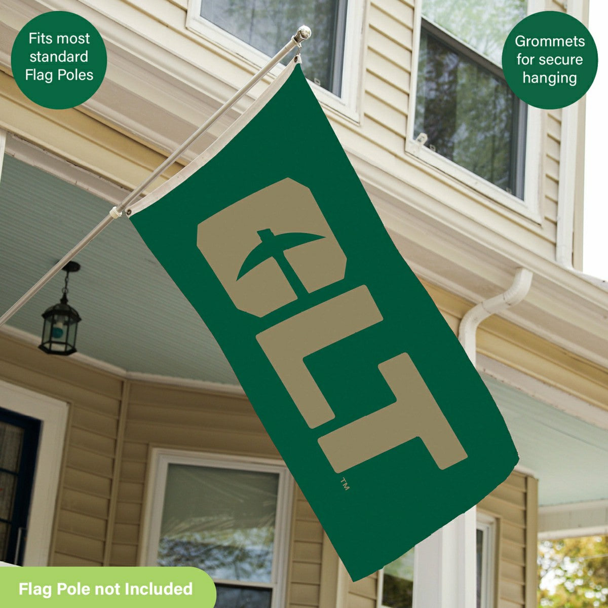 University of North Carolina, Charlotte Single Sided Flag w/ 2 Grommet, Home