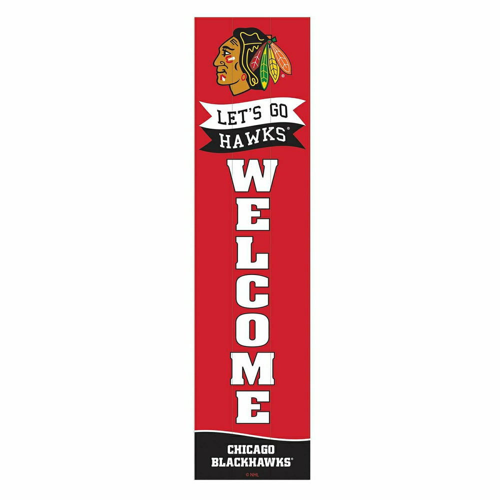 Chicago Blackhawks Large Single Sided Leaner, 46", NHL, Home