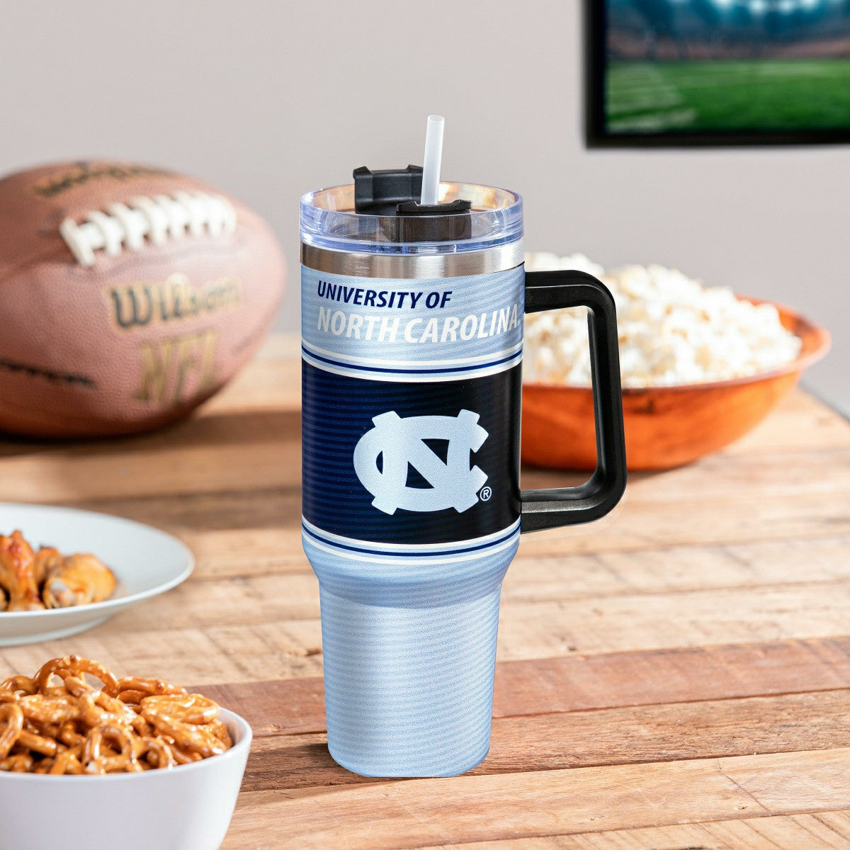 40oz Stainless Steel Canyon Cup w/ Straw, University of North Carolina, Home, Collegiate