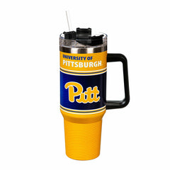 40oz Stainless Steel Canyon Cup w/ Straw, University of Pittsburgh, Home, Collegiate