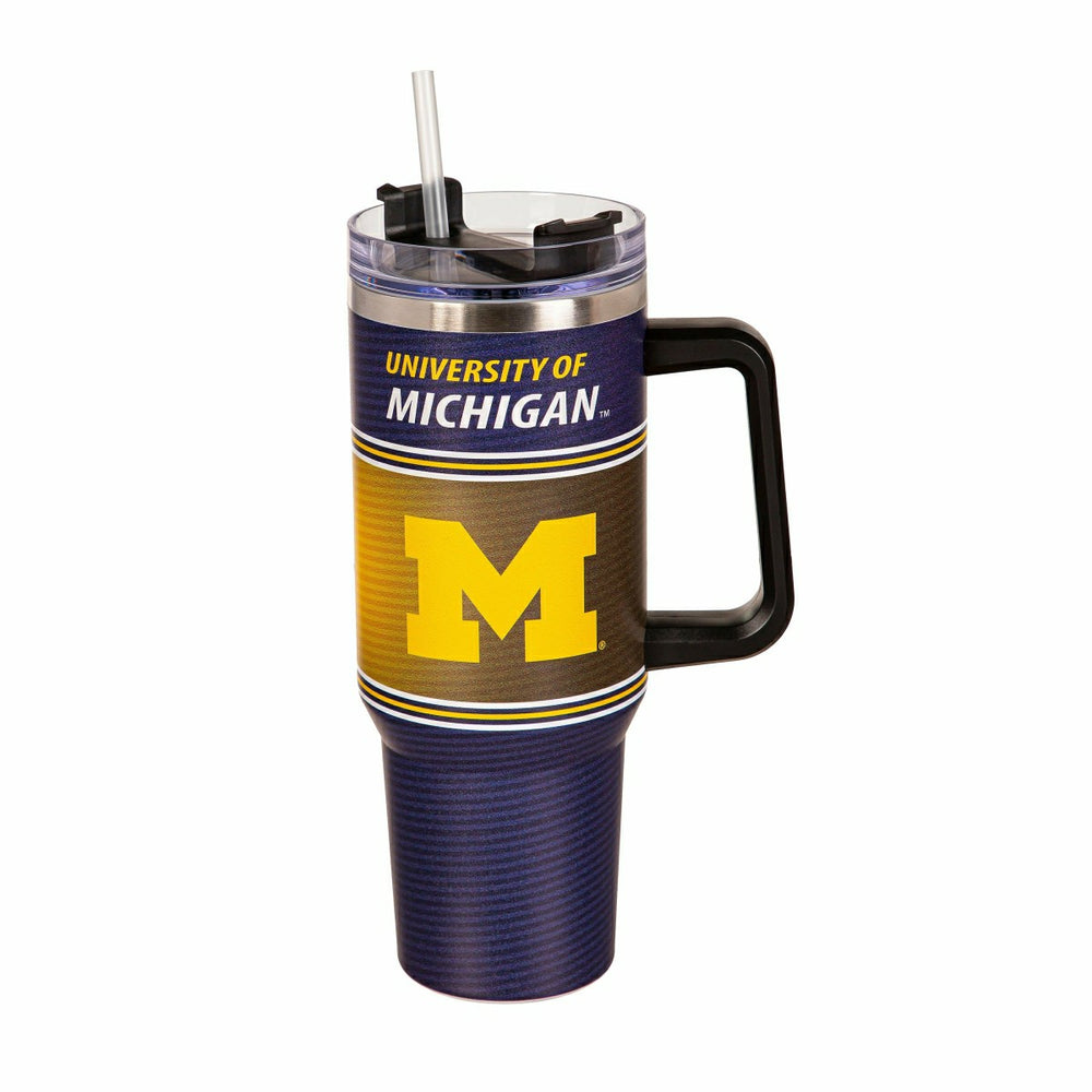 40oz Stainless Steel Canyon Cup w/ Straw, University Of Michigan, Home, Collegiate