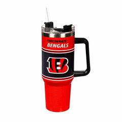 40oz Stainless Steel Canyon Cup w/ Straw, Cincinnati Bengals, Home, NFL