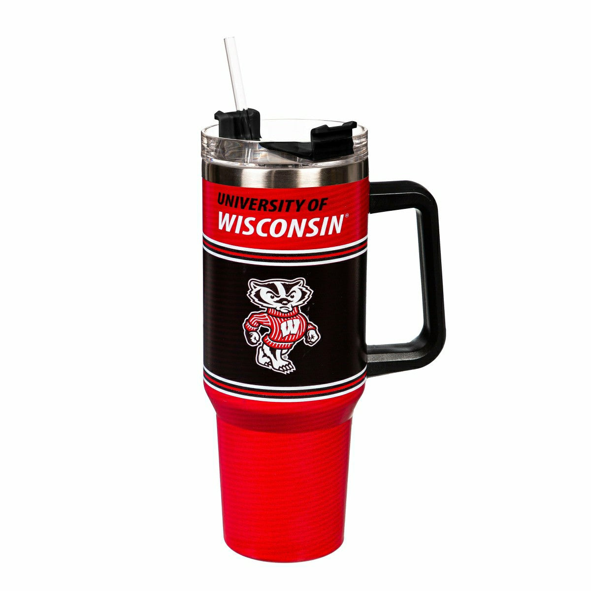 40oz Stainless Steel Canyon Cup w/ Straw, University of Wisconsin-Madi, Home, Collegiate