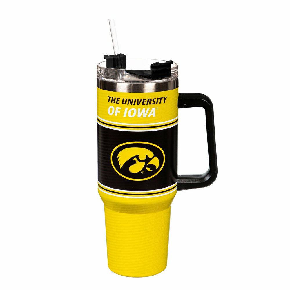 40oz Stainless Steel Canyon Cup w/ Straw, University of Iowa, Home, Collegiate