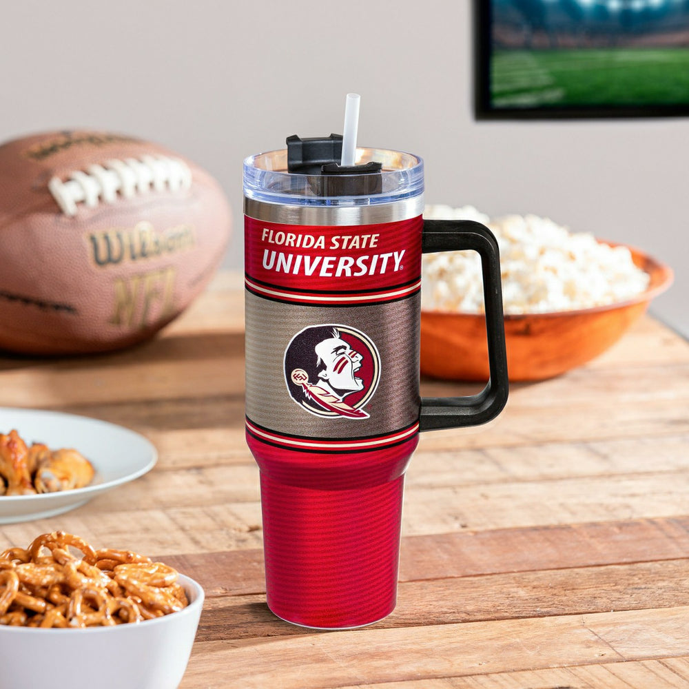 40oz Stainless Steel Canyon Cup w/ Straw, Florida State University, Home, Collegiate