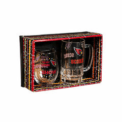 Arizona Cardinals, Stemless 17OZ Wine & Beer 16 OZ Gift Set, Home