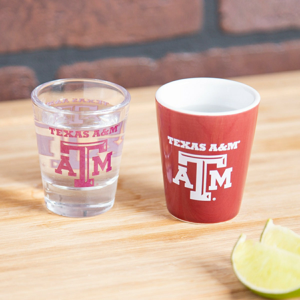Texas A&M 4-Piece Ceramic and Glass 2oz. Shot Glass Set, Home, Collegiate