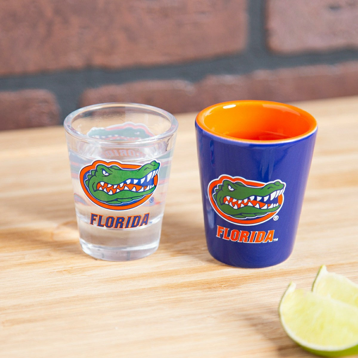 University of Florida 4-Piece Ceramic and Glass 2oz. Shot Glass Set, Home, Collegiate