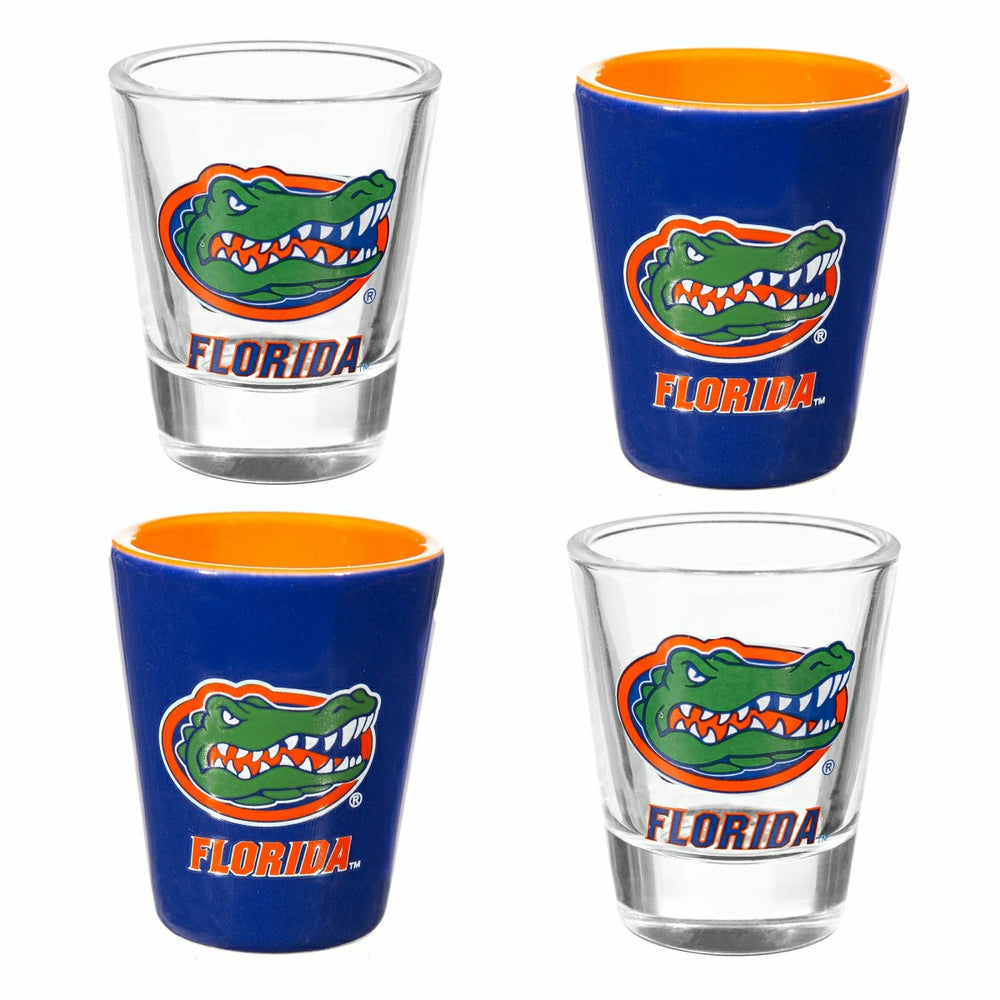 University of Florida 4-Piece Ceramic and Glass 2oz. Shot Glass Set, Home, Collegiate
