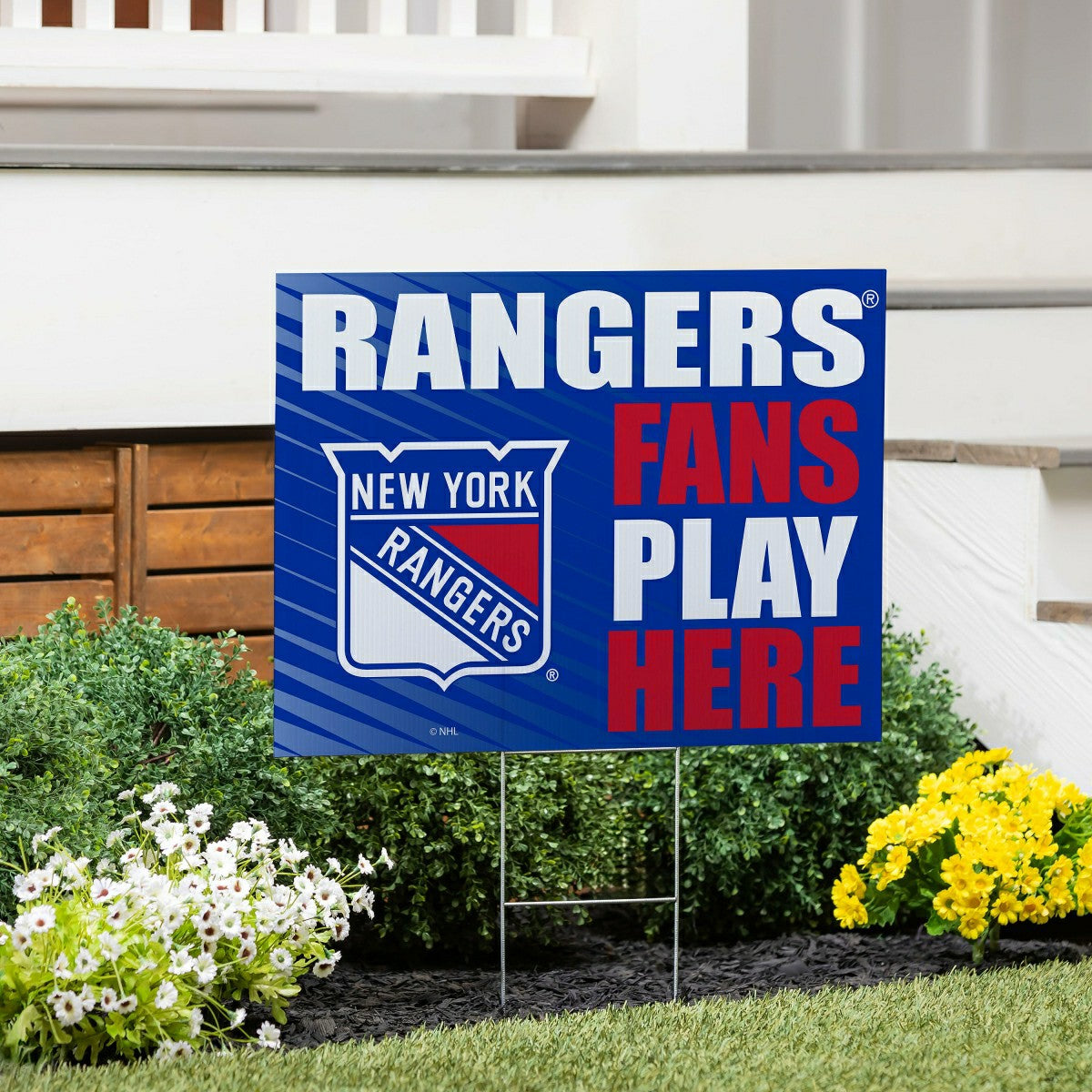 New York Rangers Coroplast Yard Sign "Fans Play Here", NHL, Home